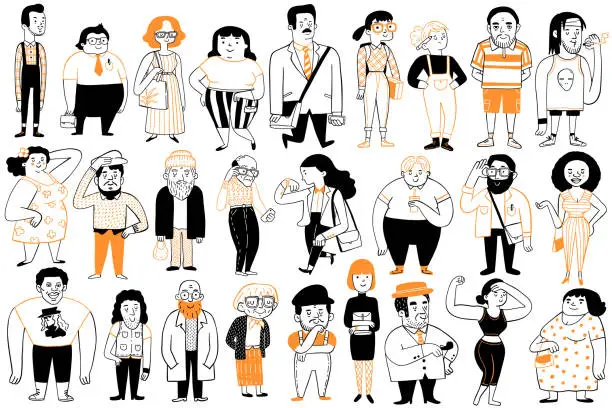 Vector illustration of Different people lifestyle