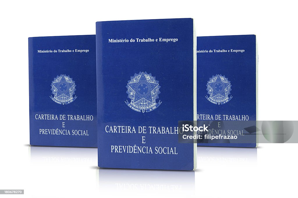 Document and social security from Brazil Brazilian document work and social security ( Carteira de Trabalho e Previdencia Social) Occupation Stock Photo