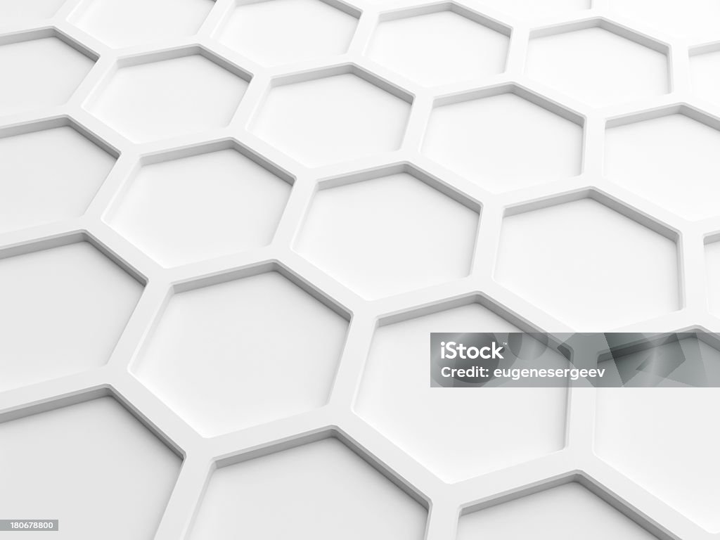 Abstrakt Wand Hintergrund mit weißen Bienenwaben Struktur. 3 d render Illustrationen - Lizenzfrei Abstrakt Stock-Foto