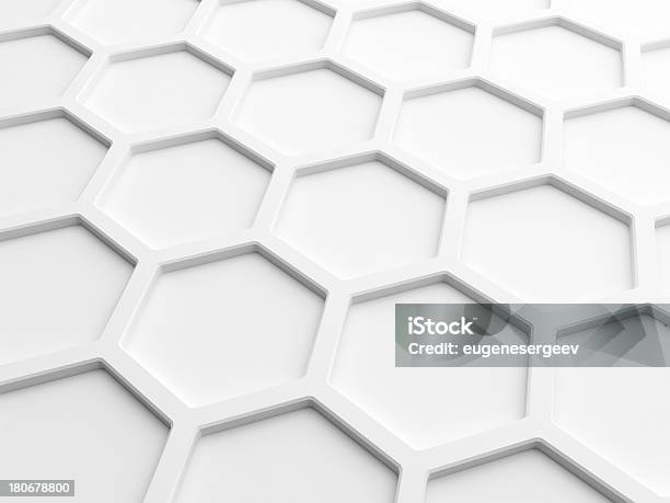 Abstrakt Wand Hintergrund Mit Weißen Bienenwaben Struktur 3 D Render Illustrationen Stockfoto und mehr Bilder von Abstrakt