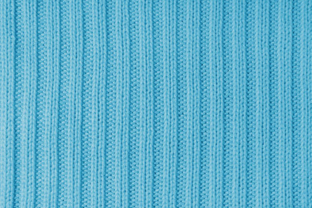 istock Jersey textile background , cyan striped knitted fabric, cloth surface 1806819363