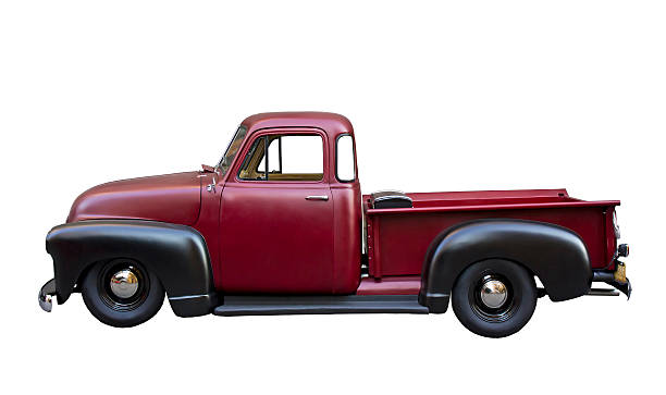 istock Red pickup truck 180687595