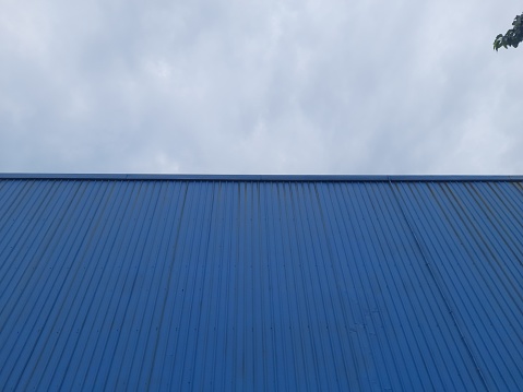 Cloudy sky above the workshop