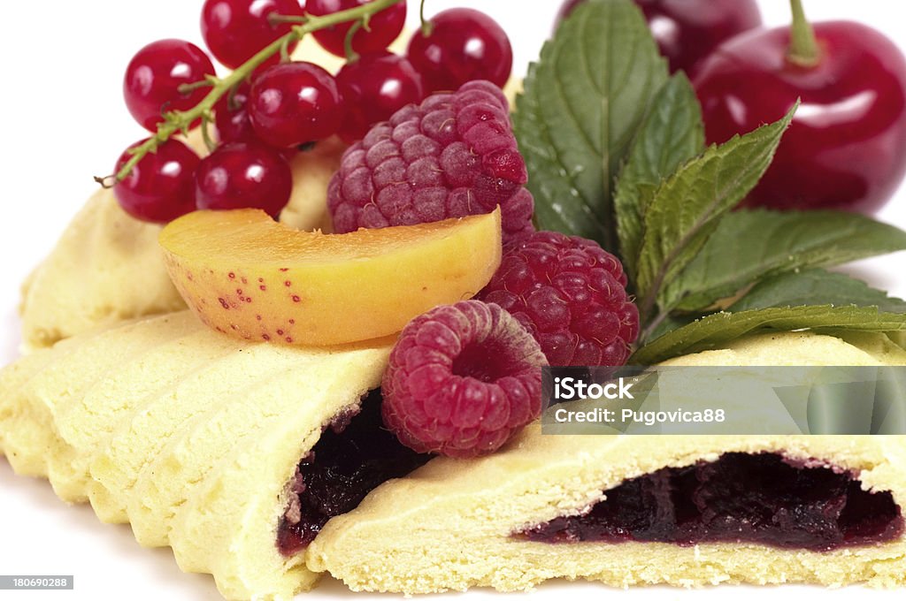 Raw berry e gustosa torta - Foto stock royalty-free di Albicocca