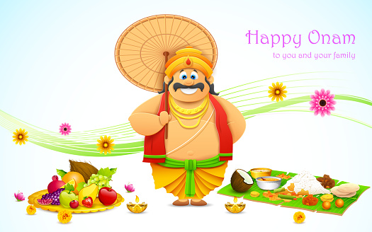 King Mahabali In Onam Background Stock Illustration - Download Image Now -  Adult, Celebration, Culture of India - iStock