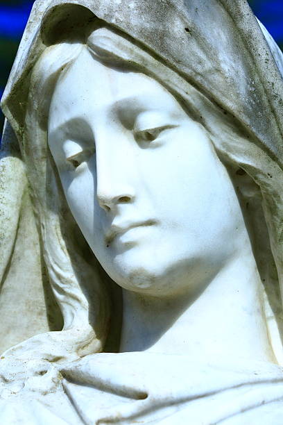 istock Virgin Mary blessing and looking for us - love & peace 180690930
