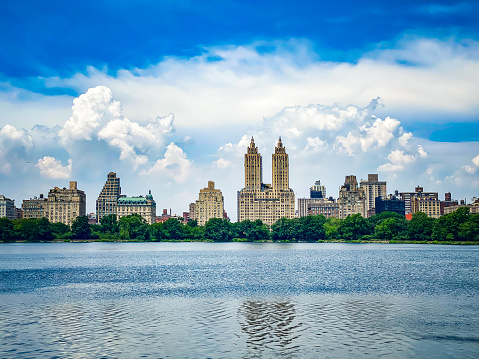 The Jacqueline Kennedy Onassis Reservoir, also known as Central Park Reservoir, is a decommissioned reservoir in Central Park in the borough of Manhattan, New York City, stretching from 86th to 96th Streets. It covers 106 acres (43 ha) and holds over 1,000,000,000 US gallons (3,800,000 m3) of water.