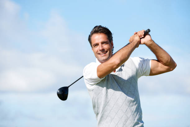 뒤따라가기 통해 것 - mature adult men golf smiling 뉴스 사진 이미지