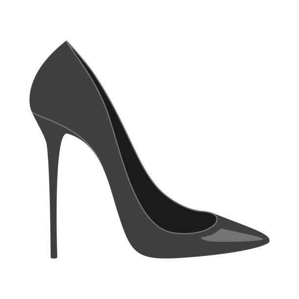 illustrations, cliparts, dessins animés et icônes de vecteur de talon haut - stiletto pump shoe shoe high heels