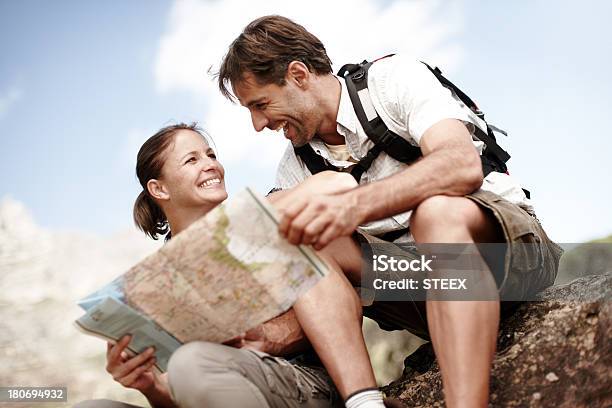Which Way Should We Go Next Stock Photo - Download Image Now - Hiking, Mature Couple, Activity
