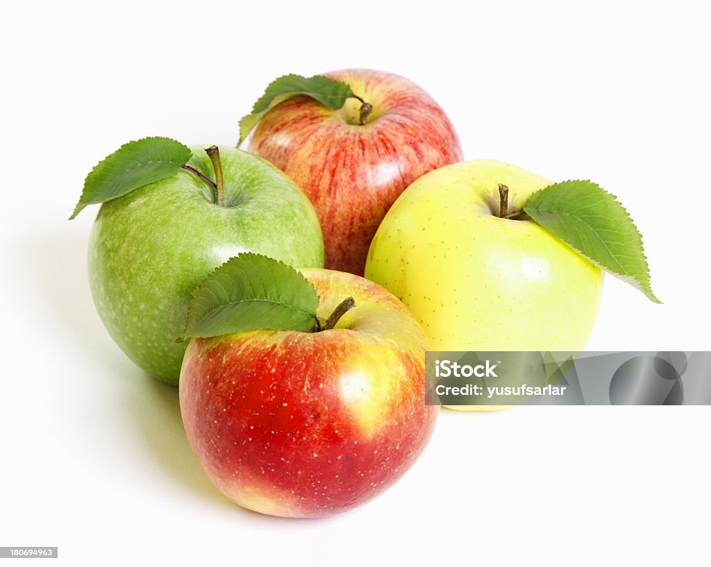 Apple Komposition, isoliert auf weiss - Lizenzfrei Apfel Stock-Foto