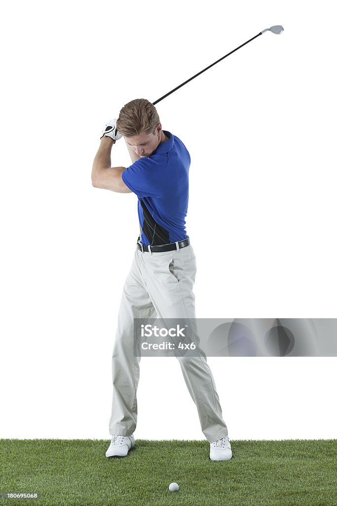 Homem a jogar golfe - Royalty-free Golfe Foto de stock