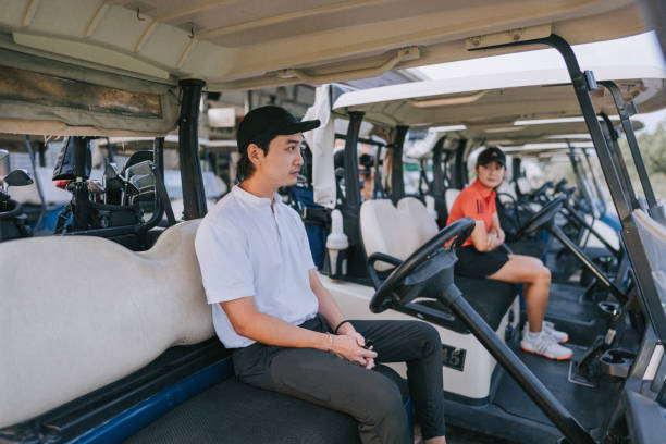 istock Asian Chinese golfers getting ready at golf course weekend early morning 1806952954