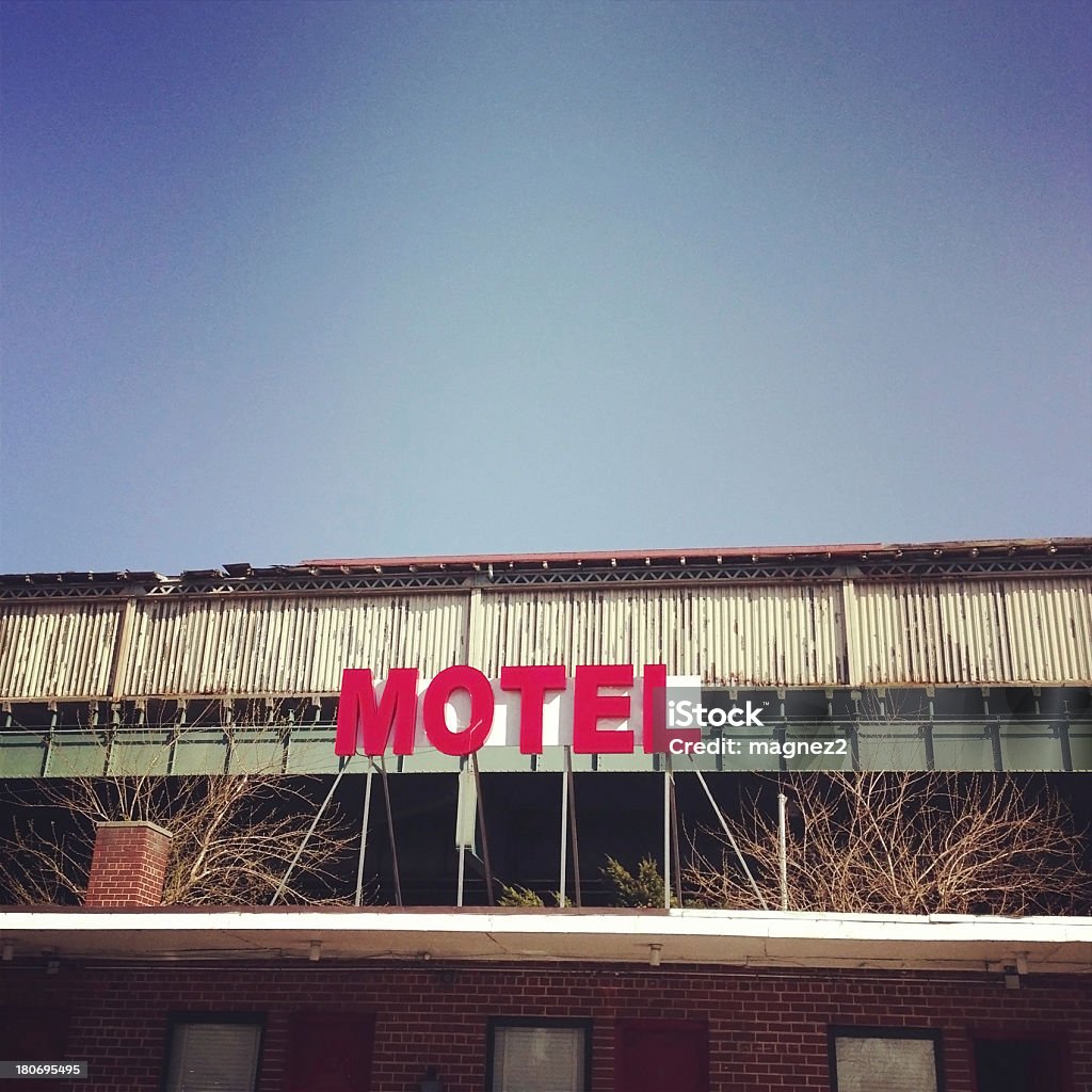 Segno di Motel retrò - Foto stock royalty-free di 1950-1959