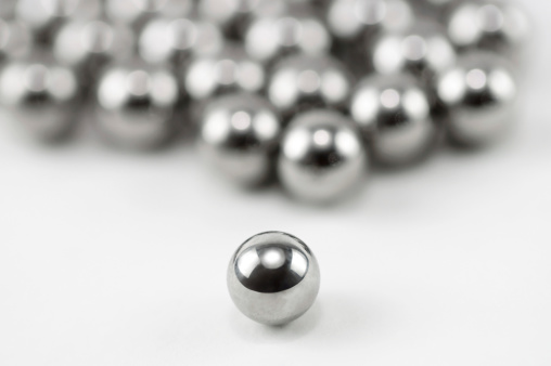 Chrome Balls Isolated Over White Background