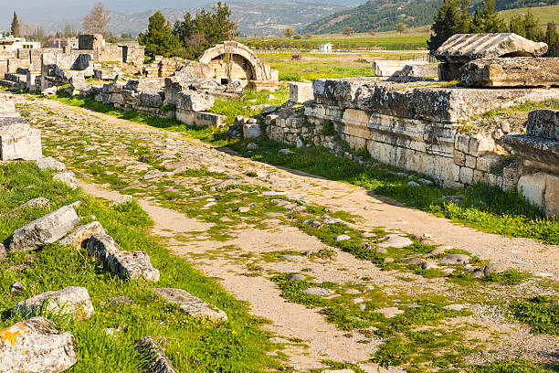 hierapolis - unesco world heritage site antalya famous place pamukkale стоковые фото и изображения