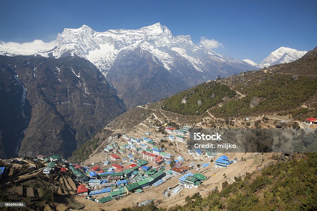 Namche Bazaar, Nepal - Foto stock royalty-free di Ambientazione esterna