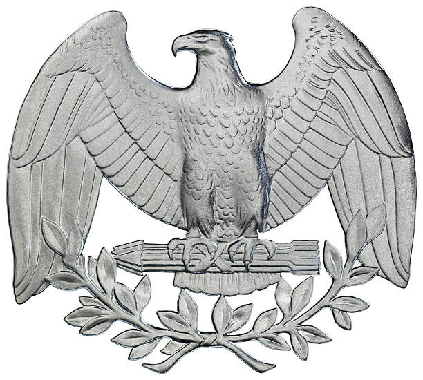 Eagle extracted from George Washington's silver quarter coin of 1995