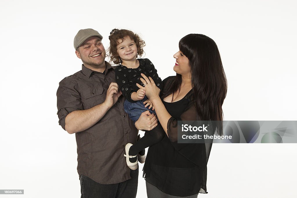 Família no fundo branco. - Foto de stock de 2-3 Anos royalty-free