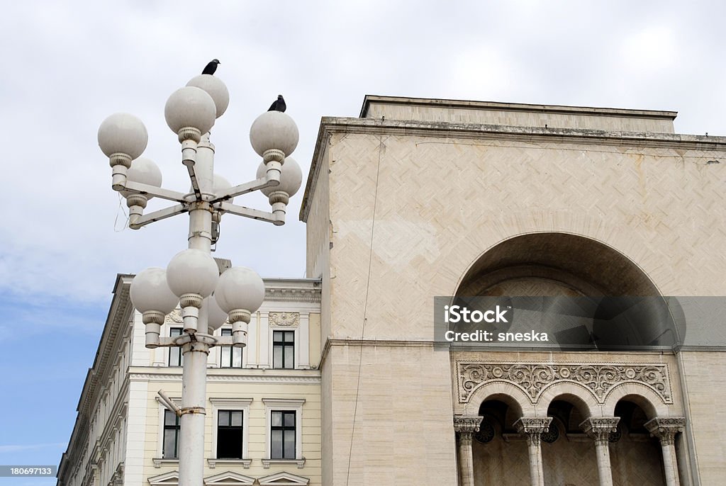 Theater in Timisoara "OpAra de Timisoara, pleases Victoriei, Romania" Architectural Column Stock Photo