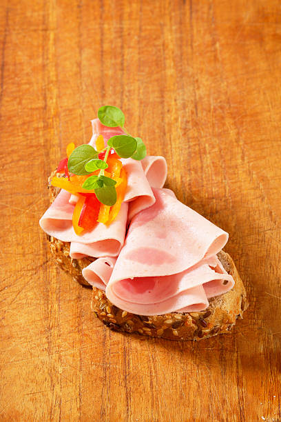 Toasts variations with avocado, ham, vegetables and dairy products.