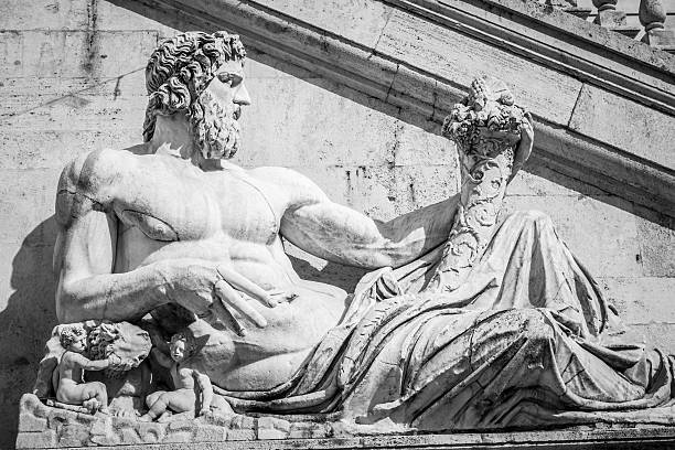 istock Tiber River God statue at Palazzo Senatorio in Rome 180697871