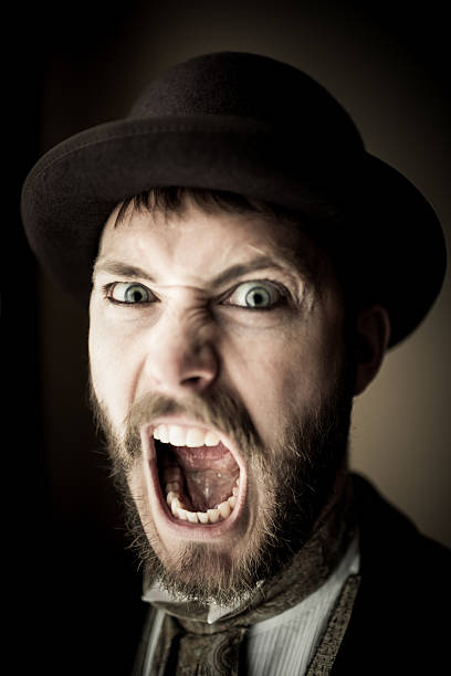 istock Screaming Furious Man Horror Portrait 180698200