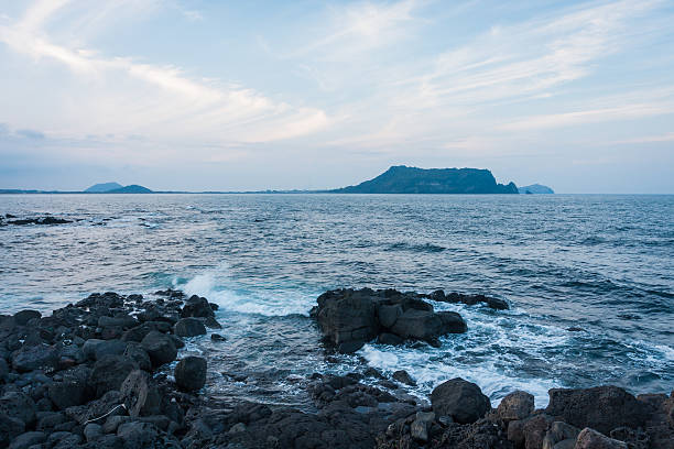 South Korea Jeju Island scenery -Seongsan Sunrise Peak South Korea Jeju Island scenery -Seongsan Sunrise Peak jeju city stock pictures, royalty-free photos & images