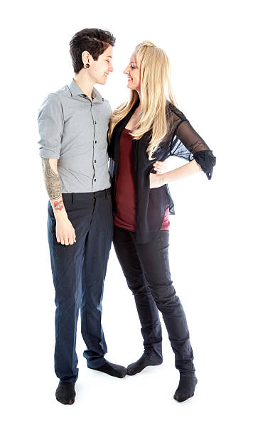 istock Couple shot in studio and isolated on a white background 180698461