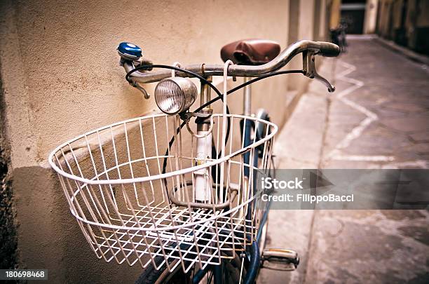 Bicycle Against A Wall In Florence Italy Stock Photo - Download Image Now - Alley, Bicycle, City