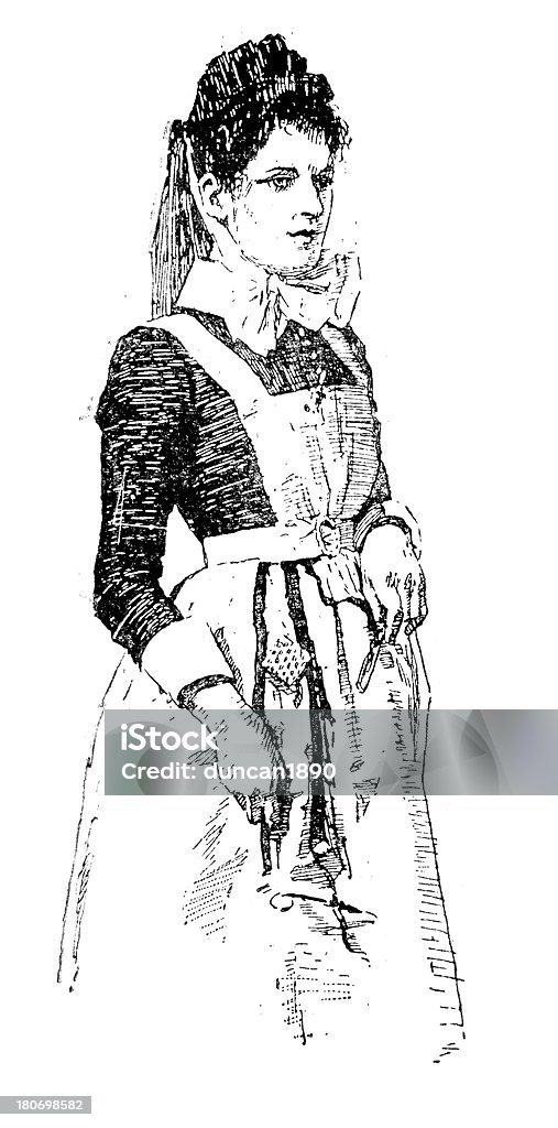 Victorian personal de enfermería - Ilustración de stock de Personal de enfermería libre de derechos
