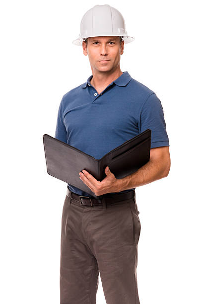 istock Casual Dressed Contractor Architect Isolated on White Background 180698679