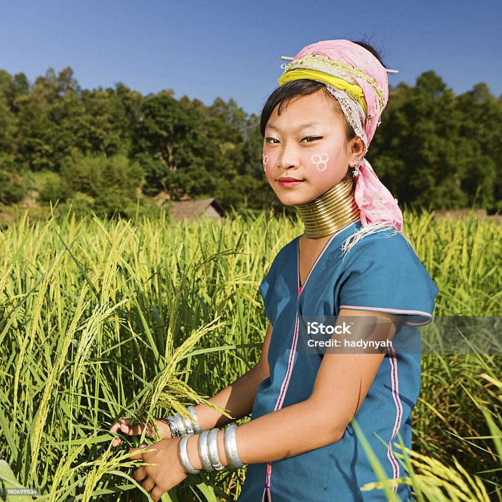 Porträt der Frau von Long-Neck Karen " - Lizenzfrei Agrarbetrieb Stock-Foto