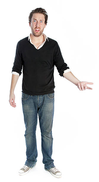 istock Attractive man wearing casual clothes isolated on a white background 180699672