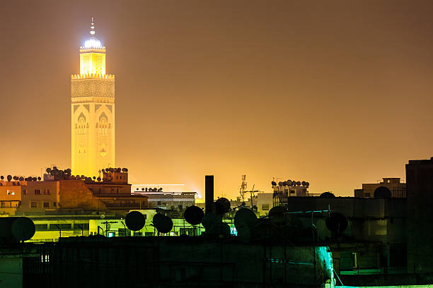 istock Casablanca with Mosque Hassan II at Night, Morocco 180699869
