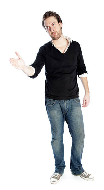 istock Attractive man wearing casual clothes isolated on a white background 180699976