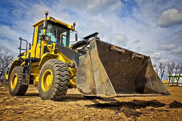istock Earth Mover in a new road construction 180700096