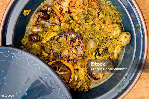 Moroccan Chicken Tagine Stock Photo - Download Image Now - Tajine, Chicken Meat, Olive - Fruit