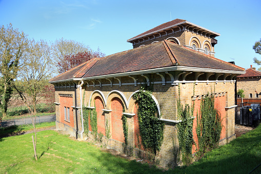 Victorian water pumping station in England - used to pump water in a historic aquaduct, supplying clean water to London,