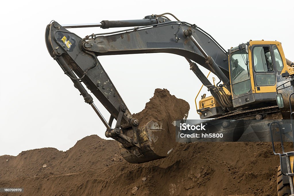 Hidráulico Excavator Digger mecánico - Foto de stock de Cavadora mecánica libre de derechos