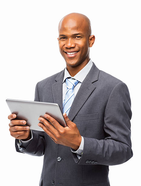 istock Businessman Holding Digital Tablet - Isolated 180701137