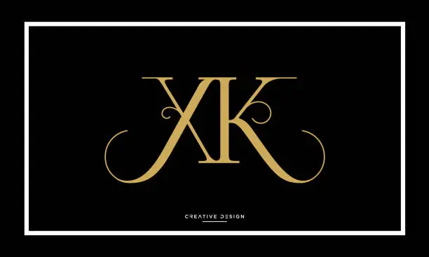 Vector illustration of Alphabet Letters Icon logo XK or KX Monogram
