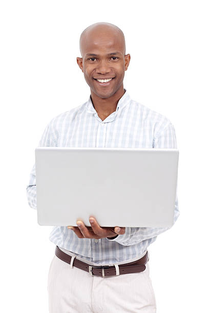 istock Lovin' my new laptop 180701325