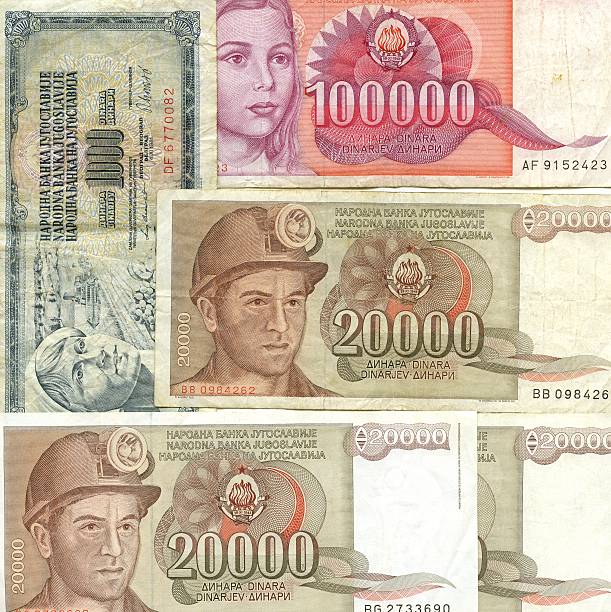 istock Old Jugoslavian money 180702689