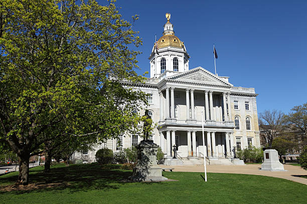 New Hampshire State House New Hampshire State House is the state capitol building of New Hampshire, located in Concord.  The building was built in 1816–1819 by architect Stuart Park using smooth granite blocks in a Greek Revival style. Concord is known for its wide range of architectural styles, theater, museums and art galleries nashua new hampshire stock pictures, royalty-free photos & images