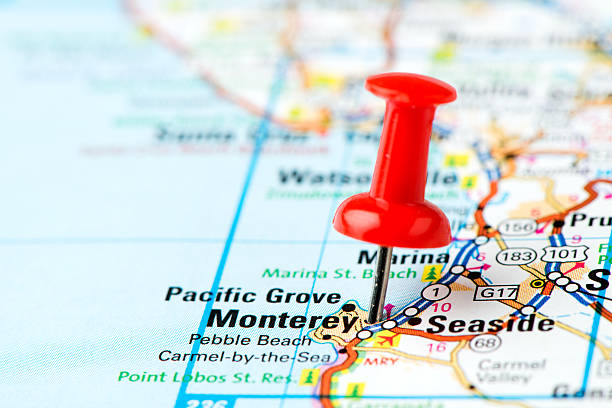 istock US capital cities on map series: Monterey, CA 180703070