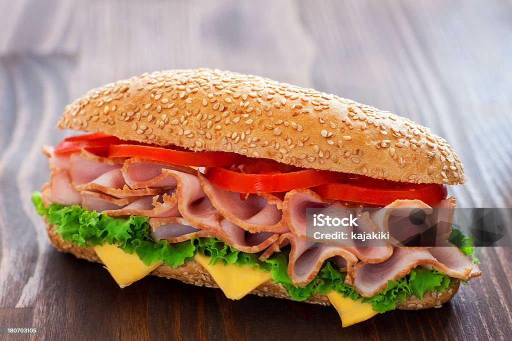 Вкусный сэндвич - Стоковые фото Багет роялти-фри