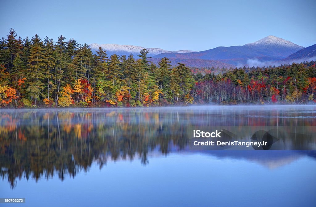 Automne neige éternelle montagnes Blanches du New Hampshire - Photo de New Hampshire libre de droits