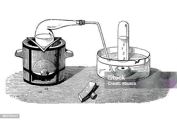 Antiguidade Científica Química E Experiências De Física - Arte vetorial de stock e mais imagens de Plano - Documento