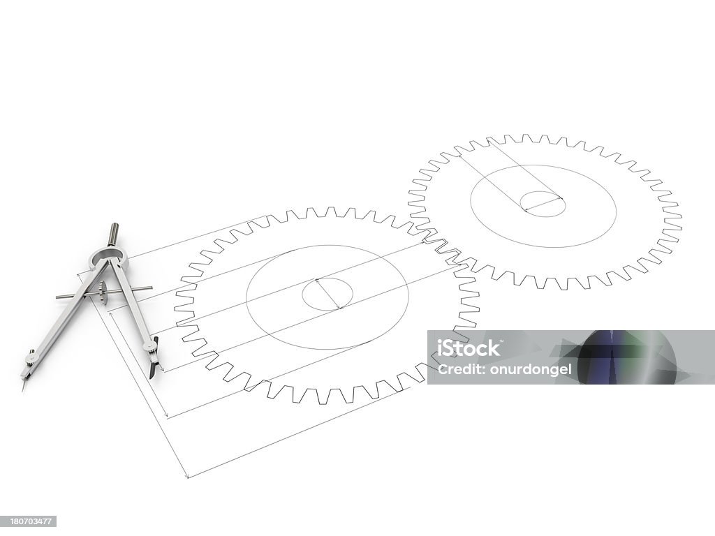 Drafting Tools Blueprint Stock Photo